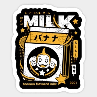 Banana Milk Monkey Sticker